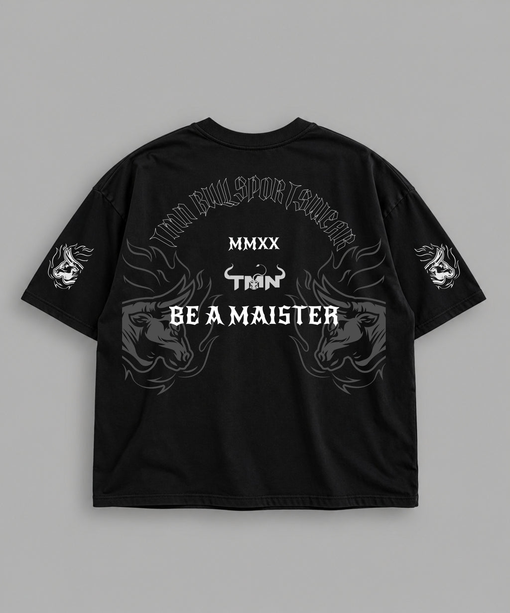 Polera Oversize Be a Maister Negra – espalda