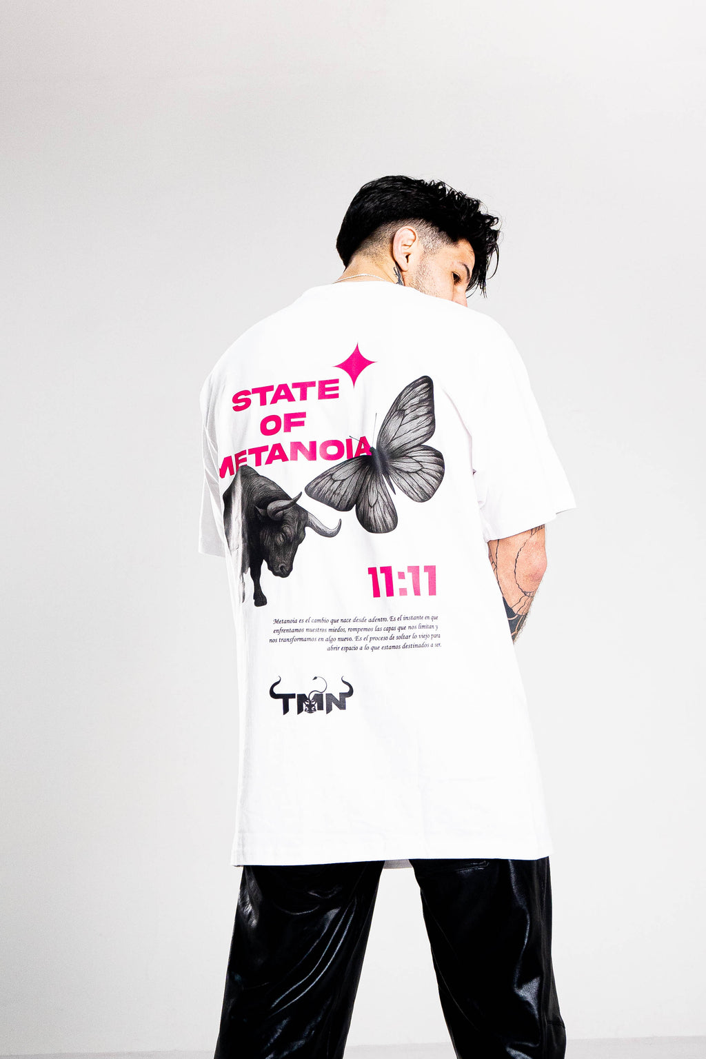 Polera oversize hombre blanca - State of Metanoia