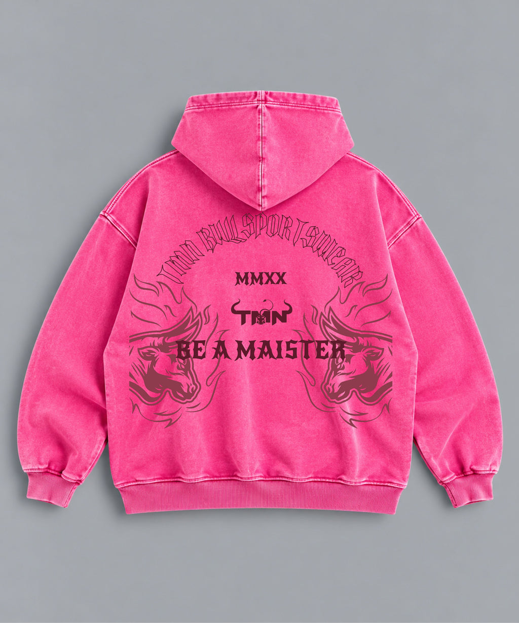 Polerón Oversize Be a Maister Fucsia – espalda