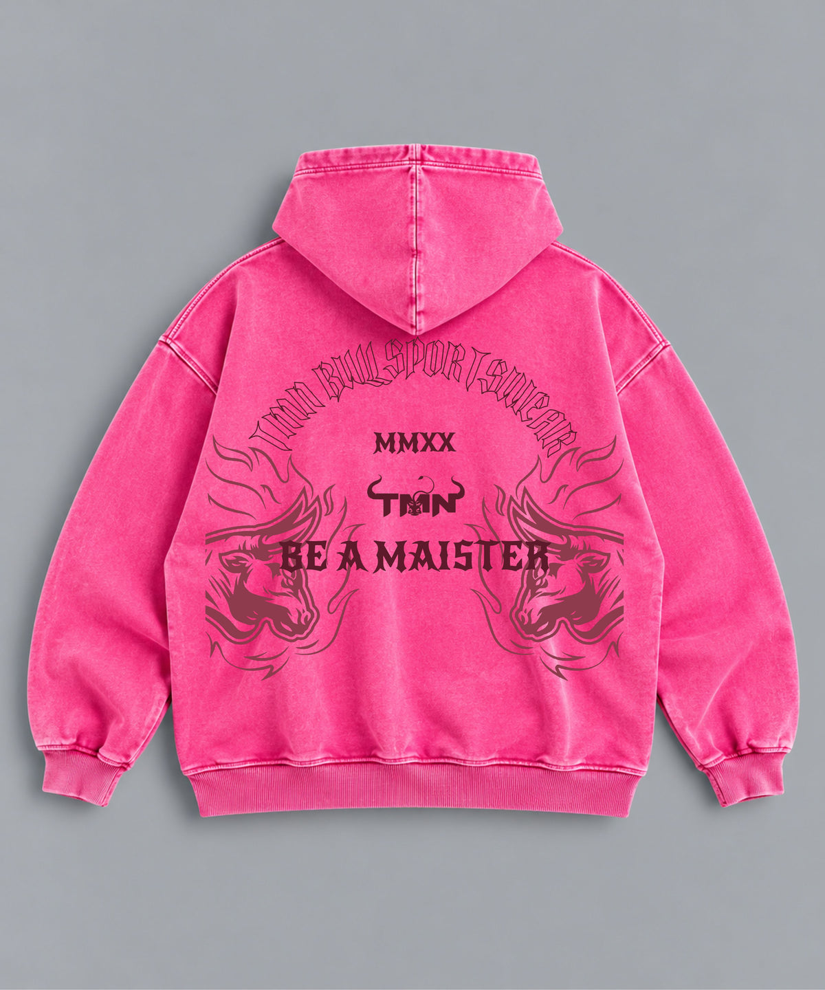 Polerón Oversize Be a Maister Fucsia – espalda