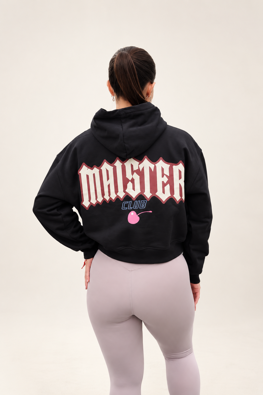 Polerón Cropped Maister Club Negro Pink – TMN Sportwear
