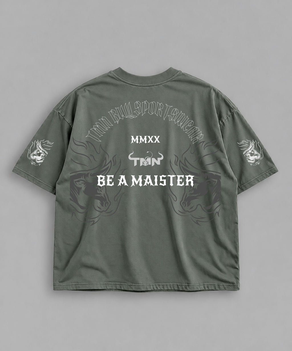 Polera Oversize Be a Maister Salvia – espalda