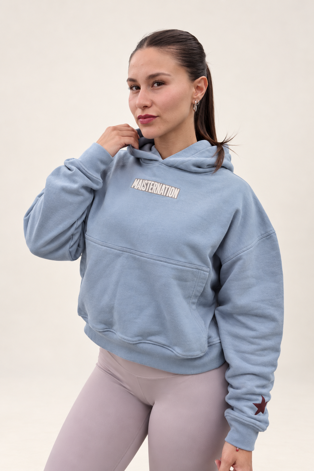 Polerón Cropped Maister Club Azul Acero – TMN Sportwear (foto 2)