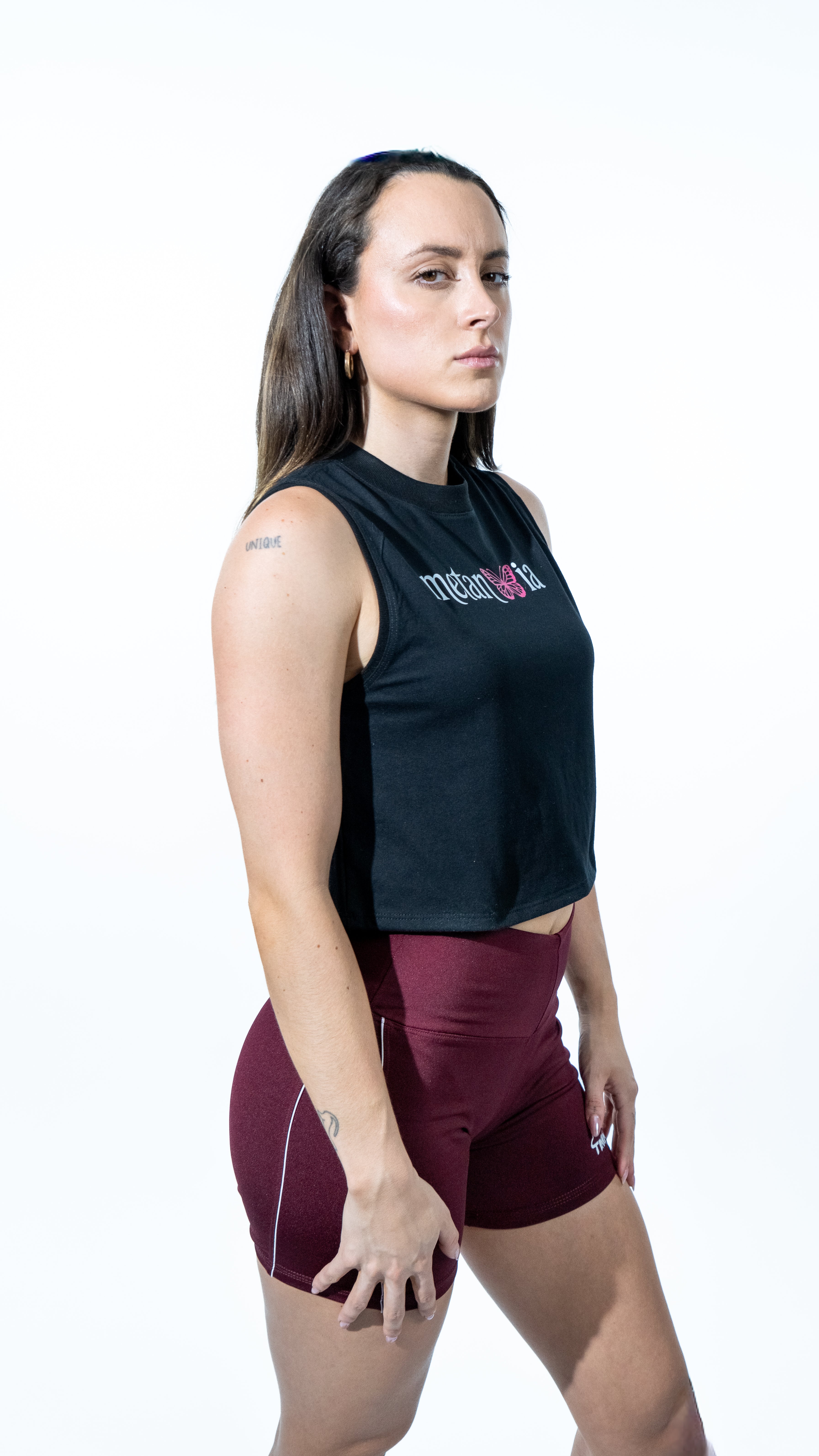 Crop top Negro Metanoia
