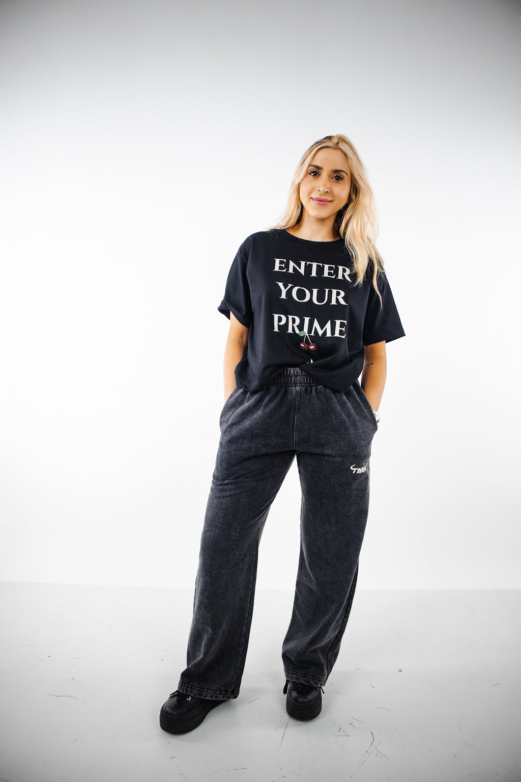 Crop Oversize Enter Your Prime - Negra (Mujer)