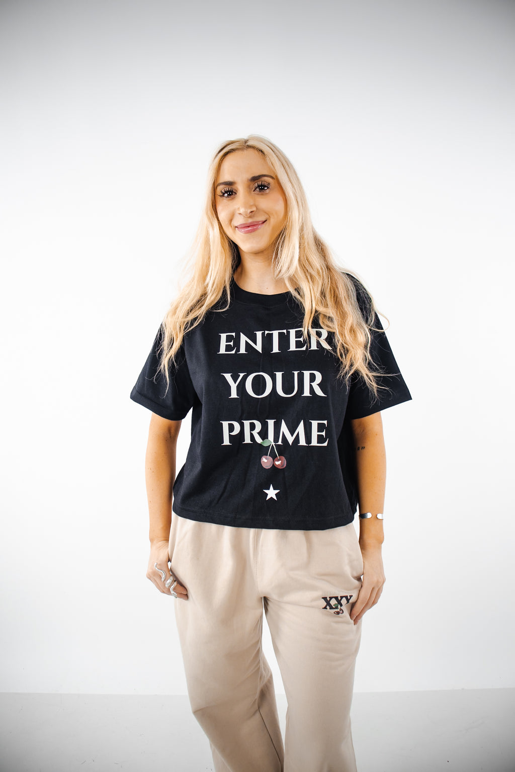 Crop Oversize Enter Your Prime - Negra (Mujer)