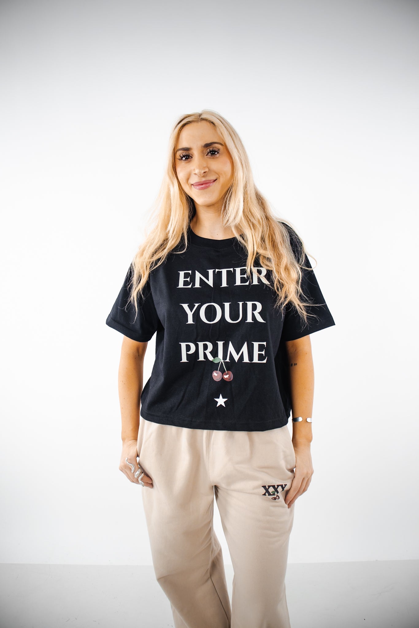 Crop Oversize Enter Your Prime - Negra (Mujer)