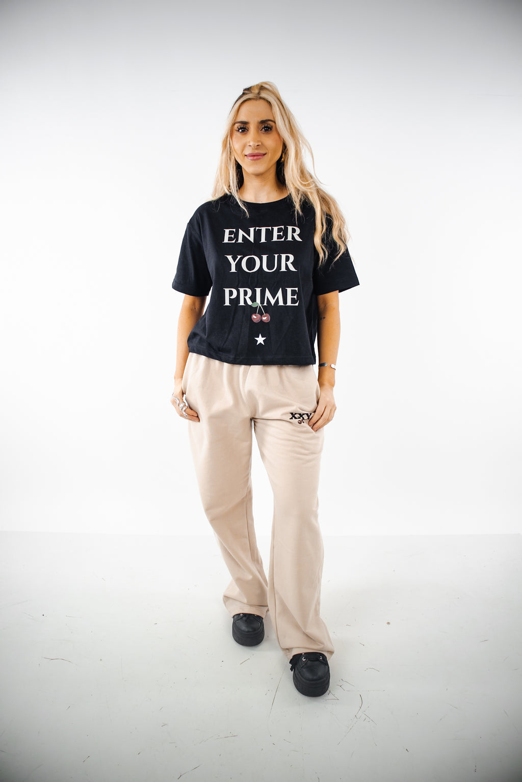 Crop Oversize Enter Your Prime - Negra (Mujer)
