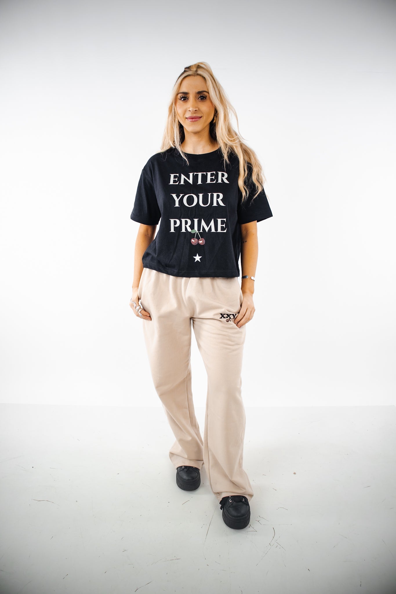 Crop Oversize Enter Your Prime - Negra (Mujer)