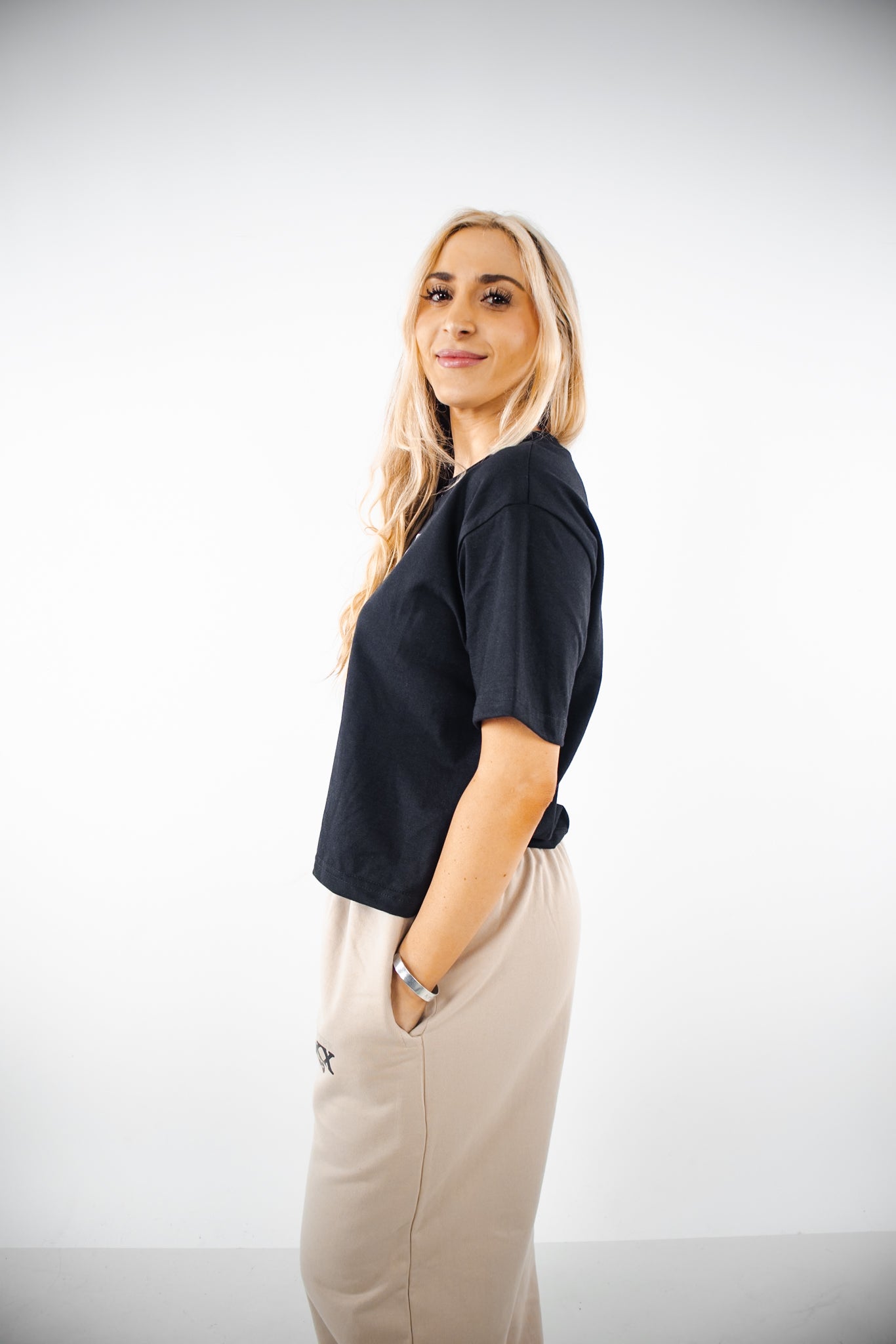 Crop Oversize Enter Your Prime - Negra (Mujer)