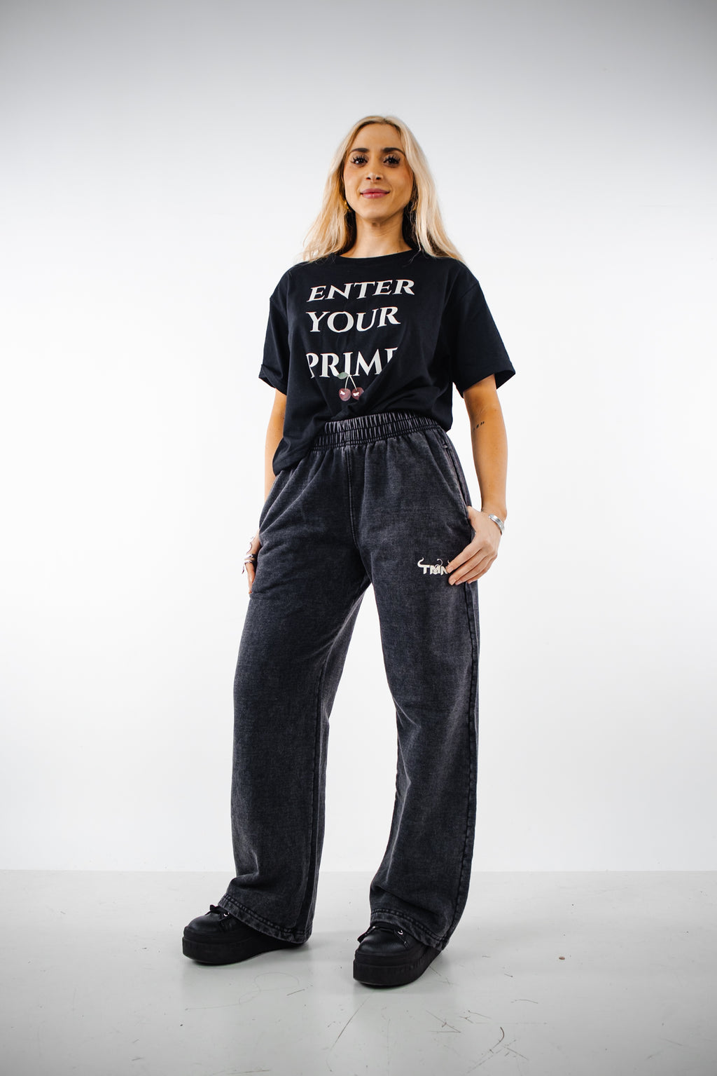 Crop Oversize Enter Your Prime - Negra (Mujer)