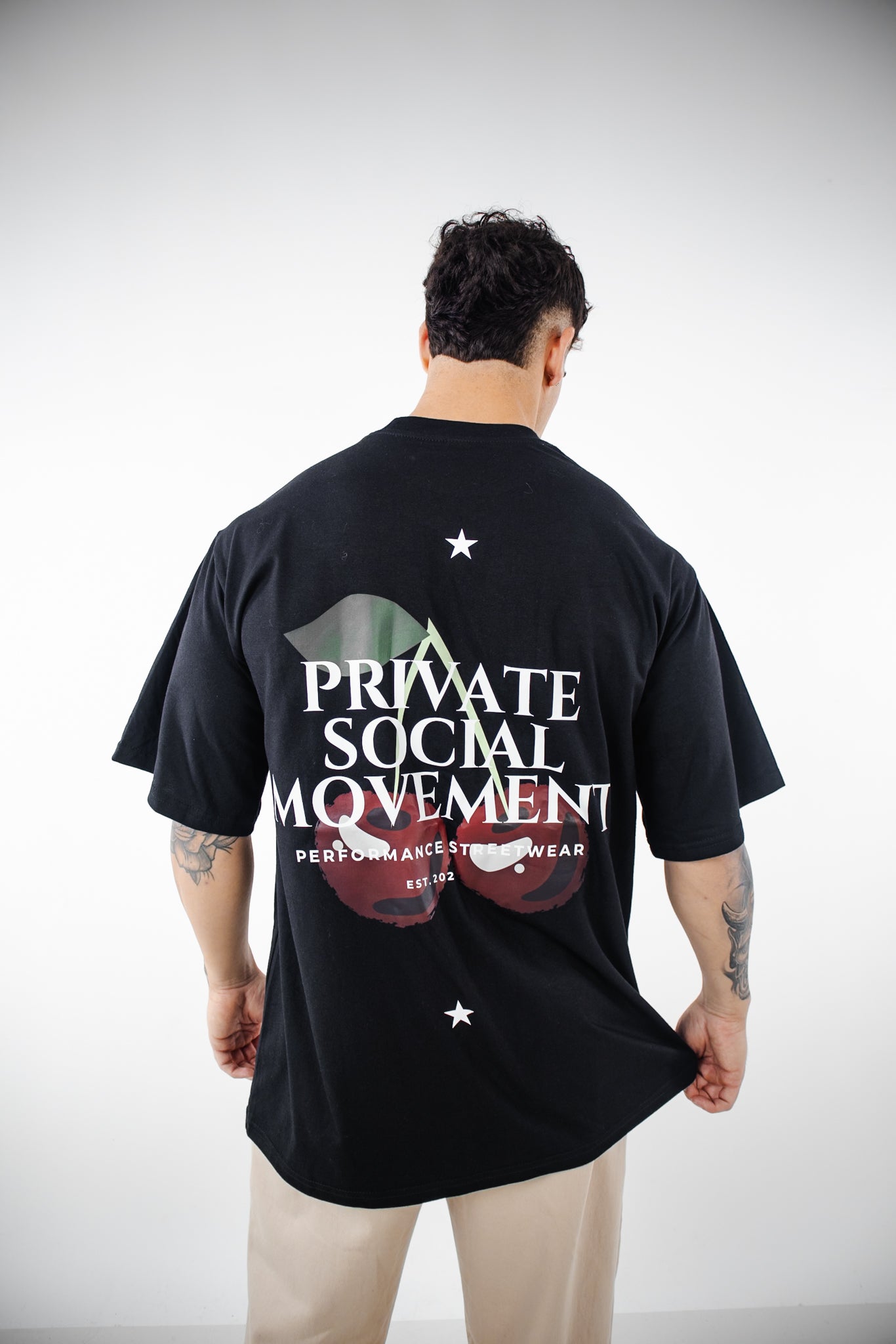 Polera PSM Cherry Negra Hombre