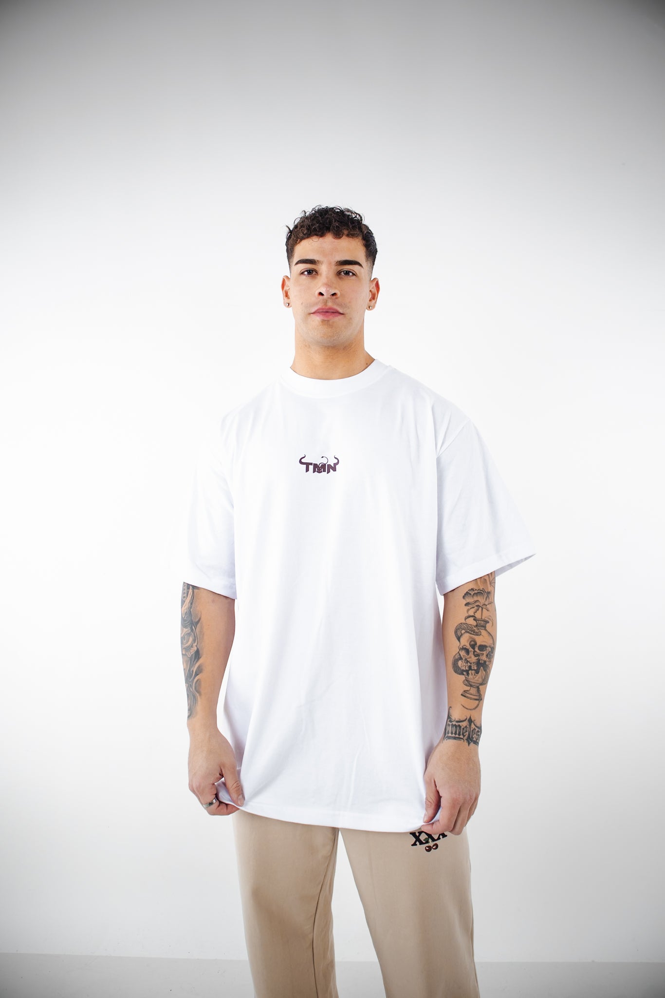 Polera Oversize PSM TMN Cherry - Blanca