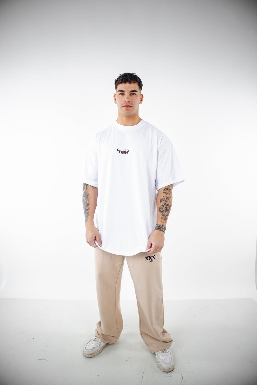 Polera Oversize PSM TMN Cherry - Blanca