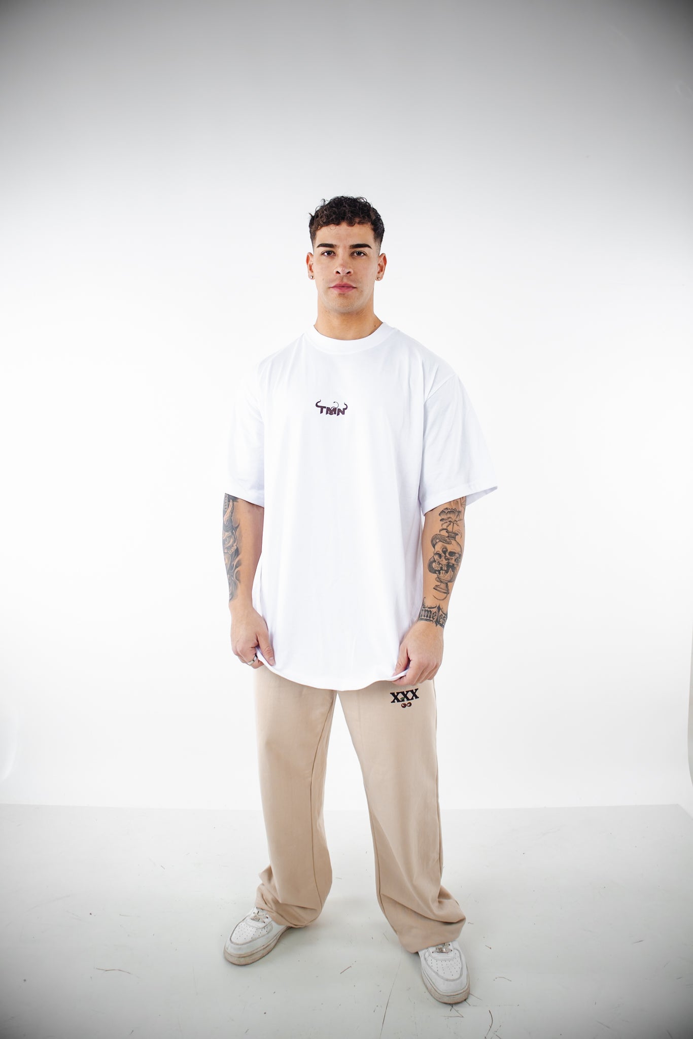 Polera Oversize PSM TMN Cherry - Blanca
