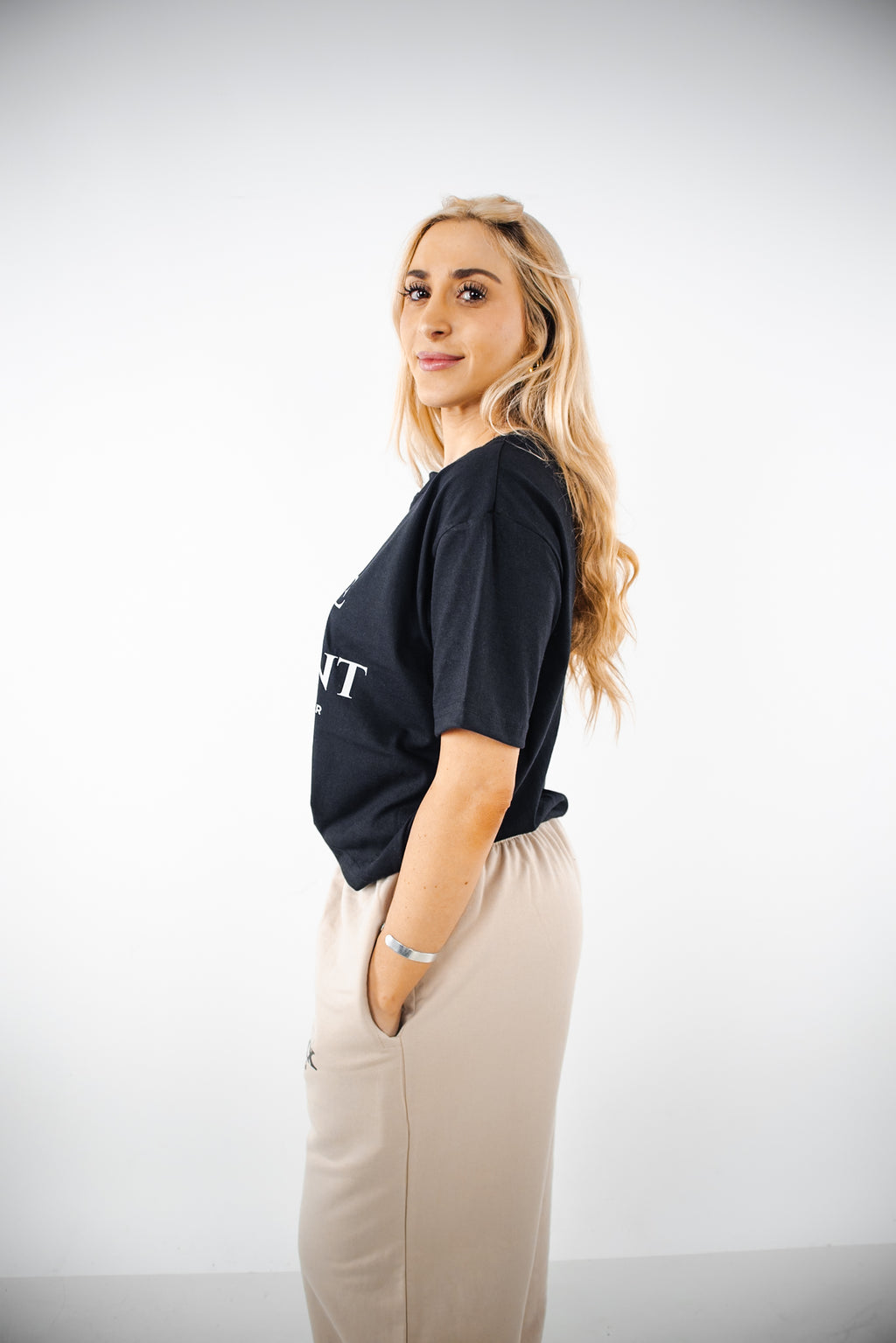 Crop Oversize PSM TMN Esencial - Negra (Mujer)