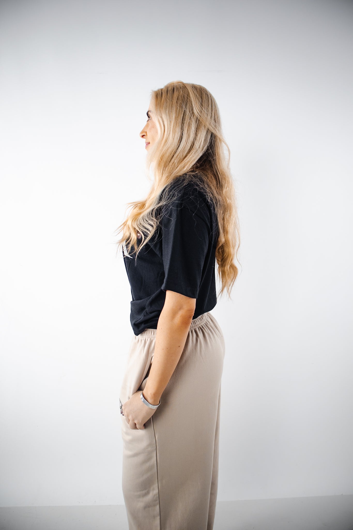 Polera Crop XXX TMN Negra Mujer