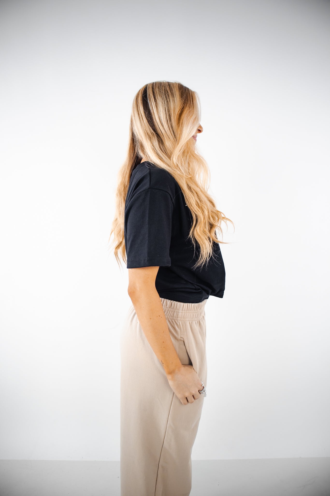Polera Crop XXX TMN Negra Mujer