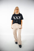 Polera Crop XXX TMN Negra Mujer